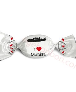 I Love Mani̇sa Logolu Bonbon Şeker