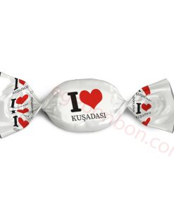 I Love Kuşadası Logolu Bonbon Şeker